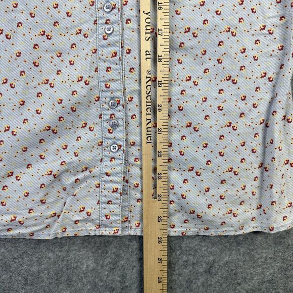 Wrangler Blues Shirt Womens Small White Floral Horse Western Cowboy Pearl Snap - Picture 8 of 9